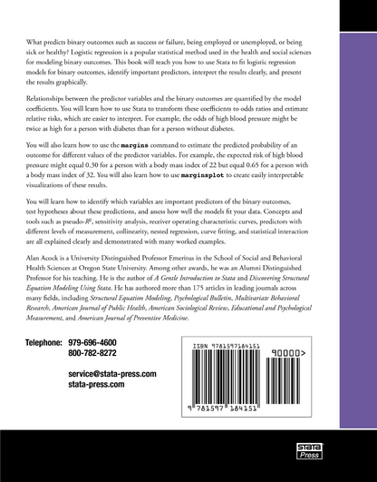 A Practical Guide to Logistic Regression Using Stata Author: Alan Acock